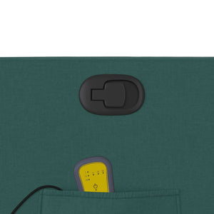 Poltrona Massaggiante Reclinabile Verde Scuro in Tessuto 374180
