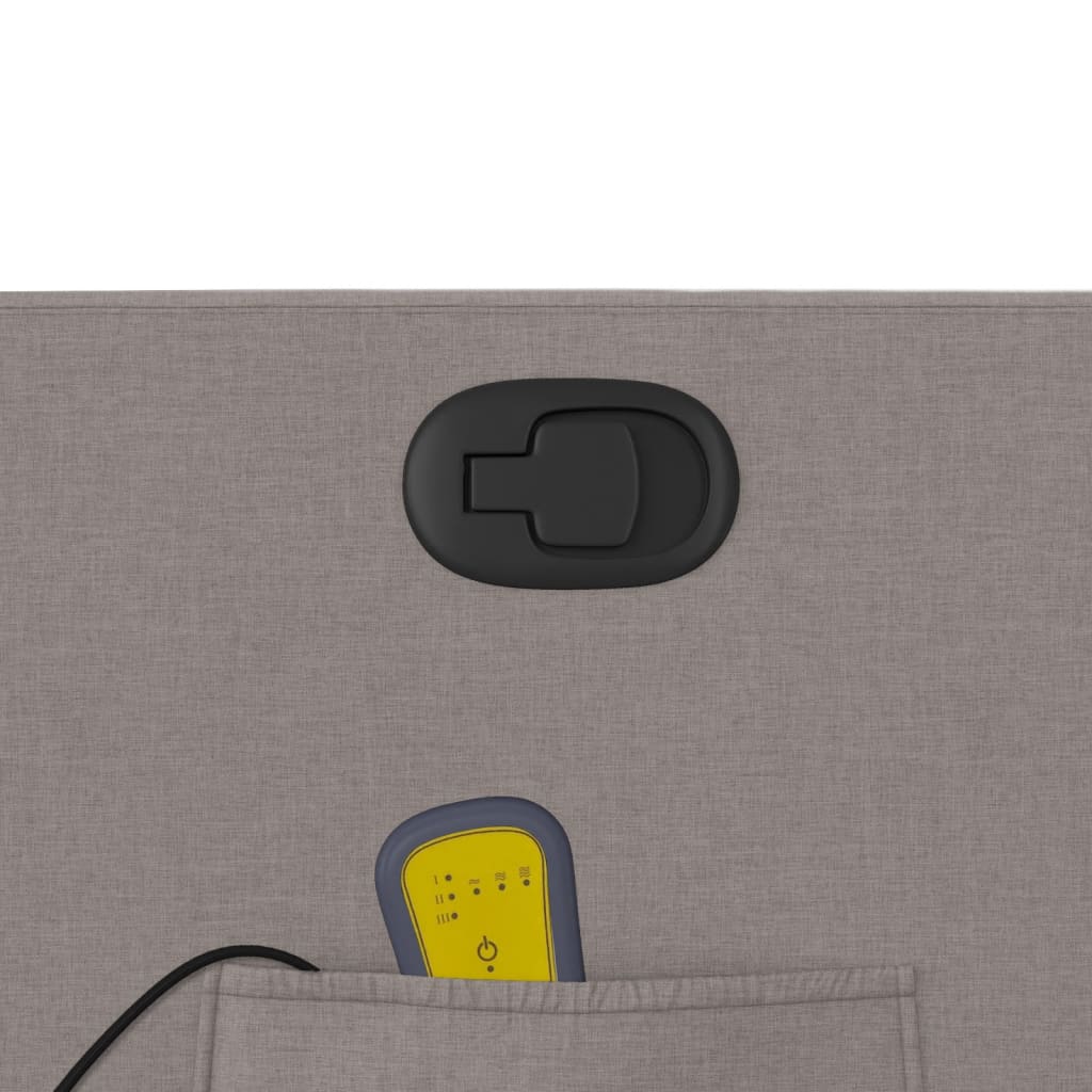 Poltrona Massaggiante Reclinabile Tortora in Tessuto 374181