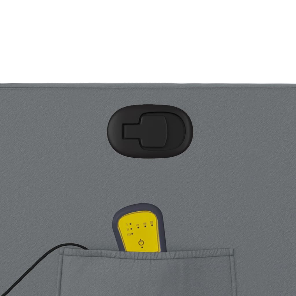 Poltrona Massaggiante Reclinabile Grigia in Similpelle 374193