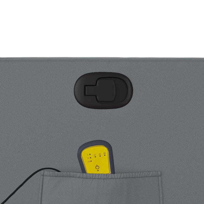 Poltrona Massaggiante Reclinabile Grigia in Similpelle 374193