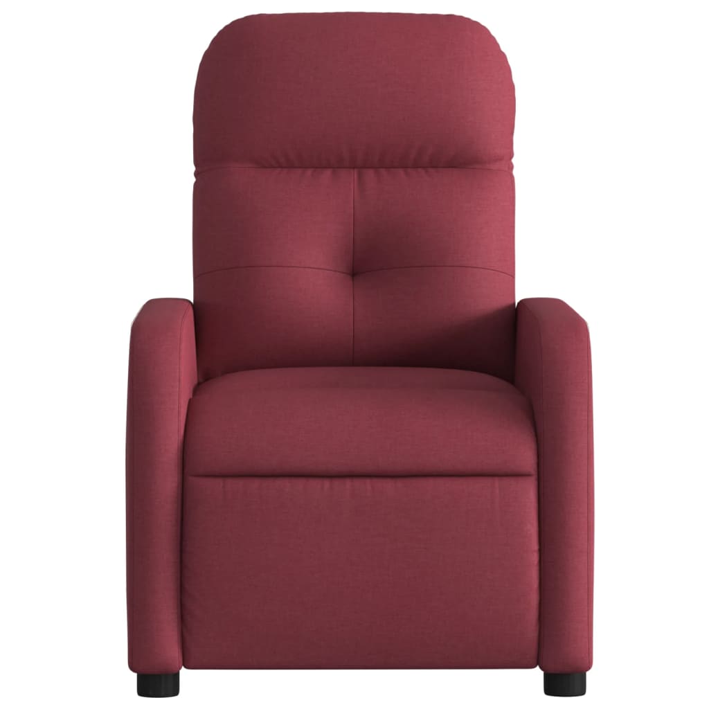 Poltrona Reclinabile in Tessuto Rosso Vino 374200