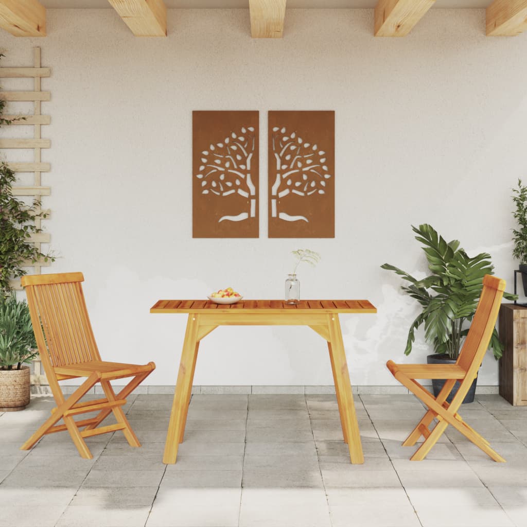 Tavolo da Pranzo da Giardino 110x56x75 cm Legno Massello Acaciacod mxl 114075