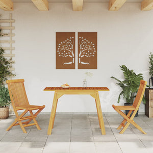 Tavolo da Pranzo da Giardino 110x56x75 cm Legno Massello Acaciacod mxl 114075