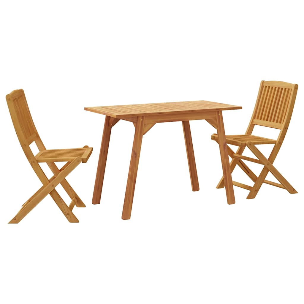 Set da Pranzo per Giardino 3 pz in Legno Massello di Acaciacod mxl 90607