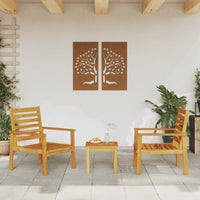 Poltrone da Giardino 2 pz 66,5x65x81 cm Legno Massello Acacia 366374