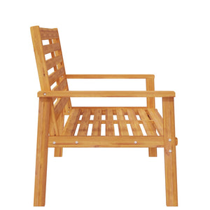 Panca Divano da Giardino-Sofa da Giardino-Divano da esterno 120 cm in Legno Massello di Acacia