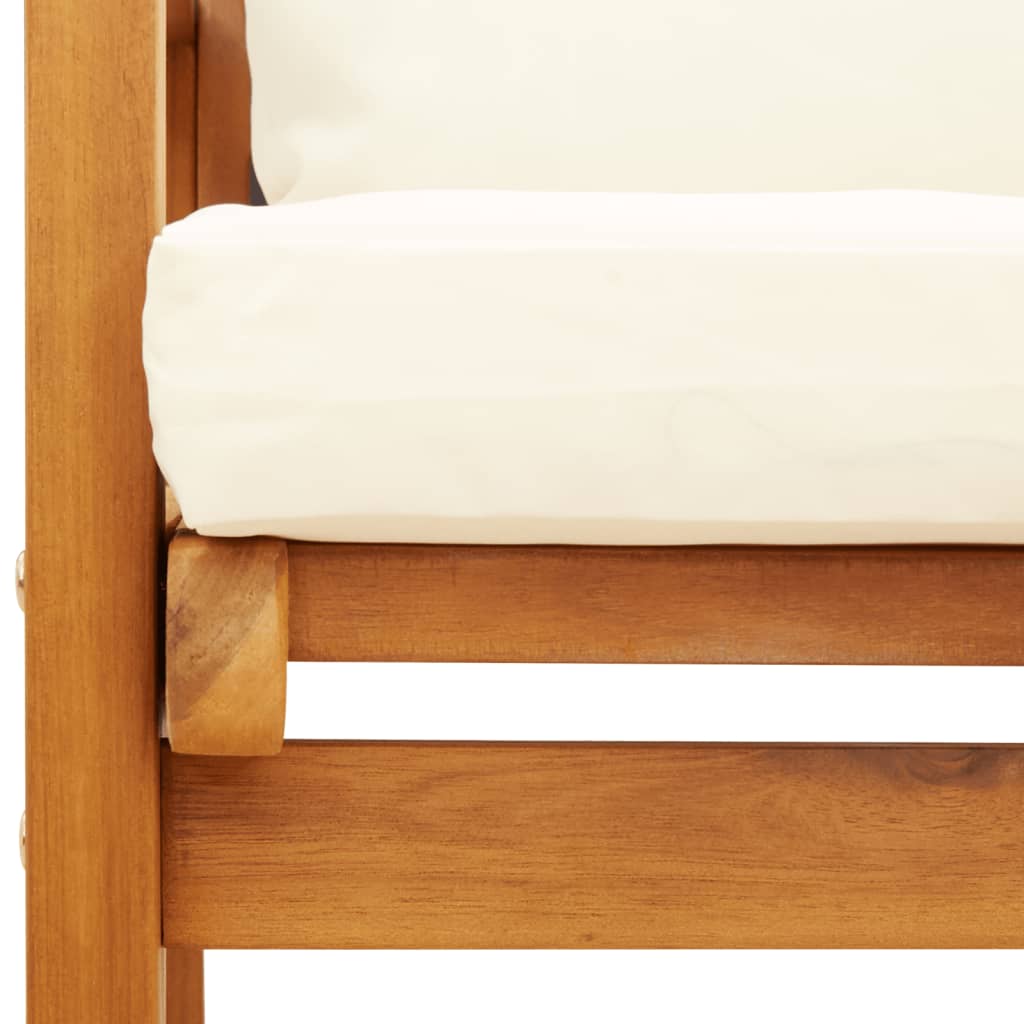 Panca Divano da Giardino-Panca da esterno 120 cm Cuscini Legno Massello Acacia 159735