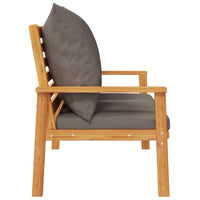 Panca Divano da Giardino 120 cm Cuscini Legno Massello Acacia 366379