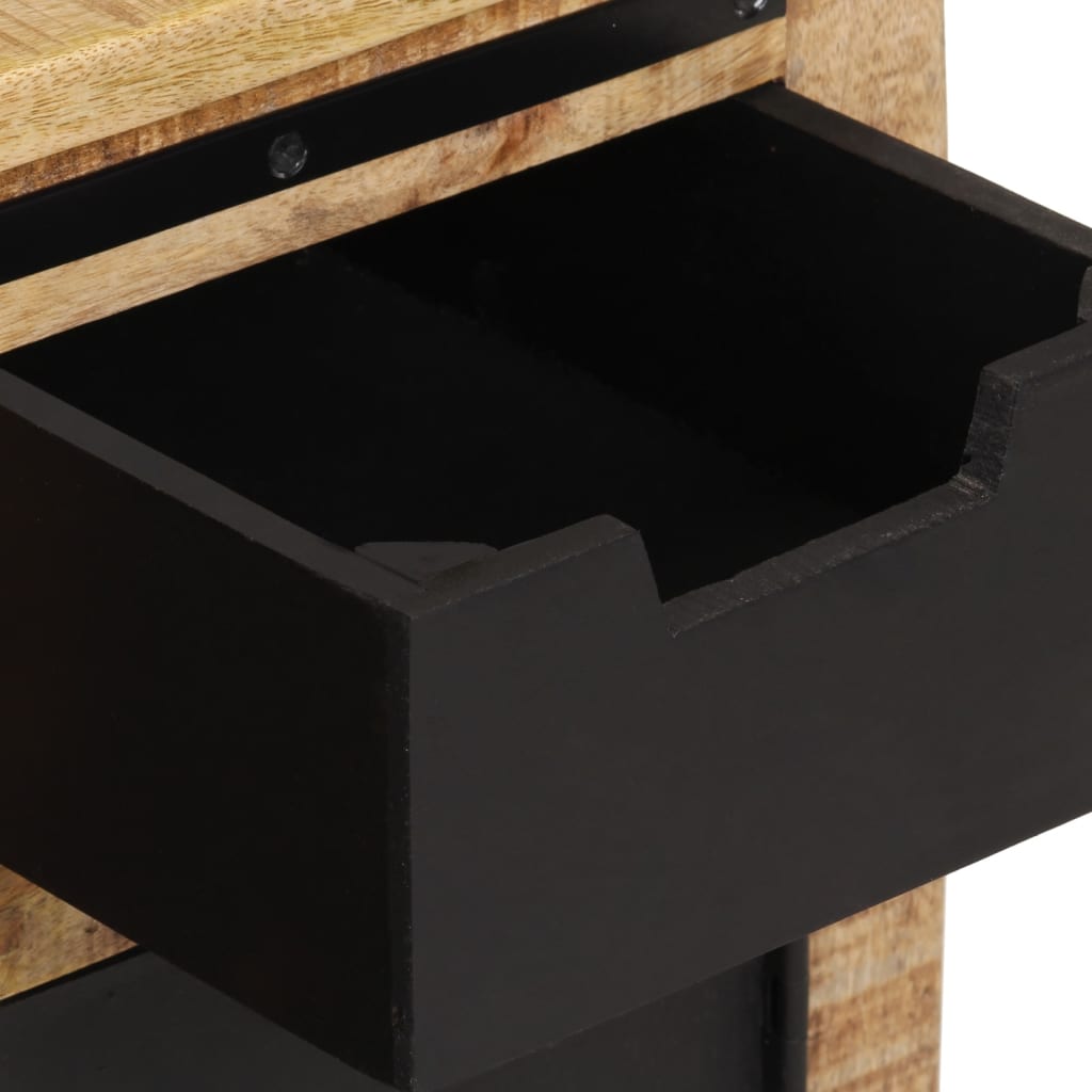 Credenza con 2 Cassetti 55x35x60 cm Legno Massello di Mango 374060