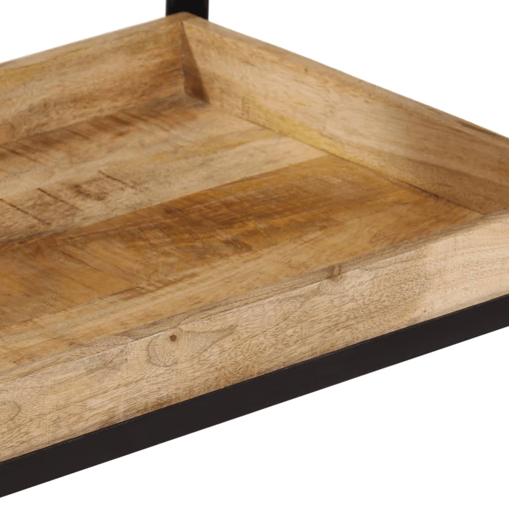 vidaXL Carrello da Cucina 60x40x80 cm Legno Massello di Mango Grezzo