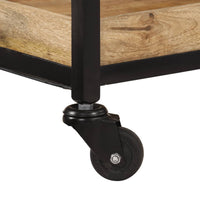 vidaXL Carrello da Cucina 60x40x80 cm Legno Massello di Mango Grezzo