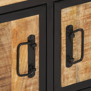 Tavolino da Salotto 80x50x40 cm Legno Massello di Mango Grezzo 374065