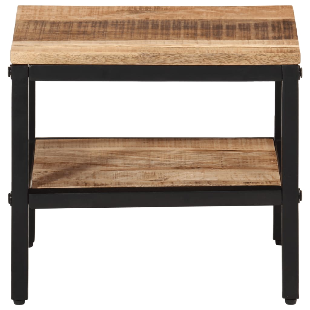 Tavolino da Salotto 35x35x30 cm Legno Massello di Mango Grezzo 374066