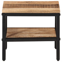 Tavolino da Salotto 35x35x30 cm Legno Massello di Mango Grezzo 374066