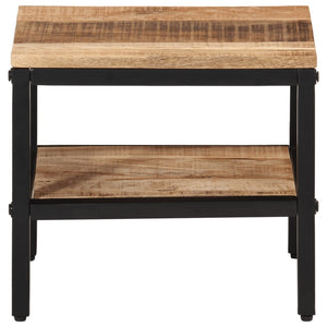 Tavolino da Salotto 35x35x30 cm Legno Massello di Mango Grezzo 374066