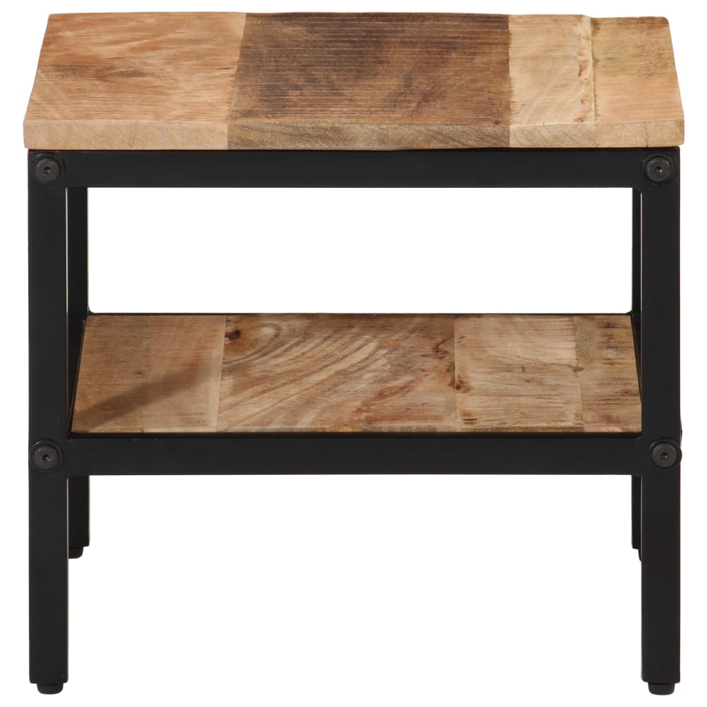 Tavolino da Salotto 35x35x30 cm Legno Massello di Mango Grezzo 374066
