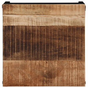 Tavolino da Salotto 35x35x30 cm Legno Massello di Mango Grezzo 374066