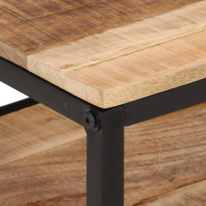 Tavolino da Salotto 35x35x30 cm Legno Massello di Mango Grezzo 374066