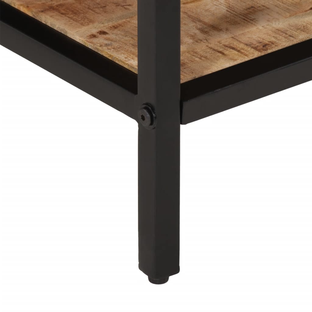 Tavolino da Salotto 35x35x30 cm Legno Massello di Mango Grezzo 374066