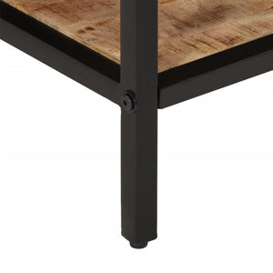 Tavolino da Salotto 35x35x30 cm Legno Massello di Mango Grezzo 374066