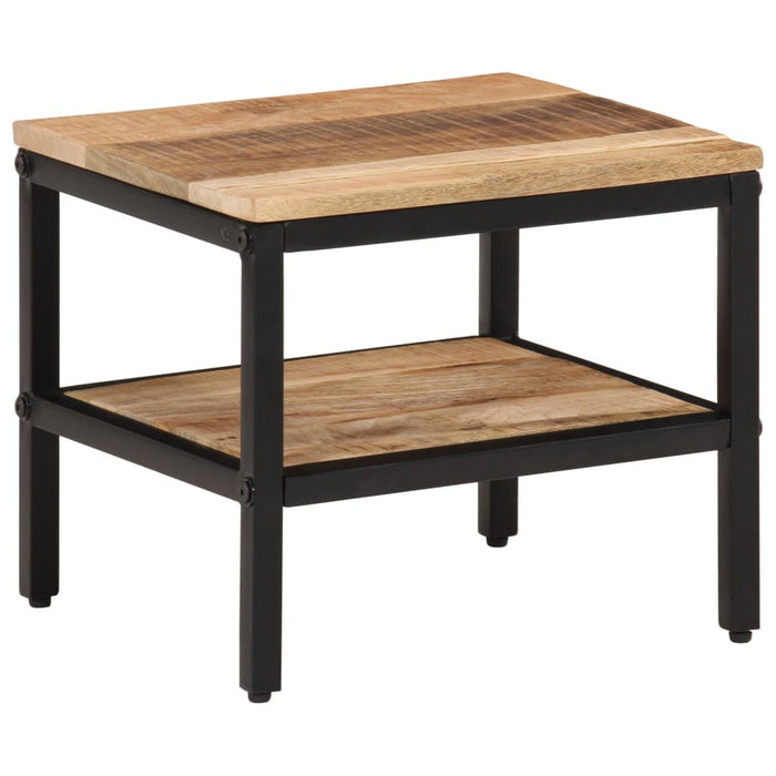 Tavolino da Salotto 35x35x30 cm Legno Massello di Mango Grezzo 374066