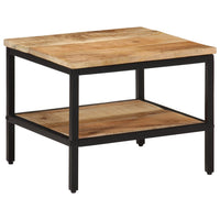 Tavolino da Salotto 45x45x35 cm Legno Massello di Mango Grezzo