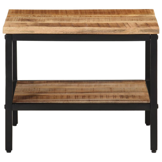Tavolino da Salotto 45x45x35 cm Legno Massello di Mango Grezzo