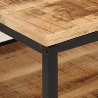 Tavolino da Salotto 45x45x35 cm Legno Massello di Mango Grezzo