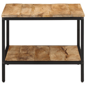 Tavolino da Salotto 55x55x45 cm Legno Massello di Mango Grezzo 374068