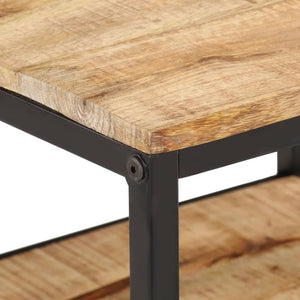 Tavolino da Salotto 55x55x45 cm Legno Massello di Mango Grezzo 374068
