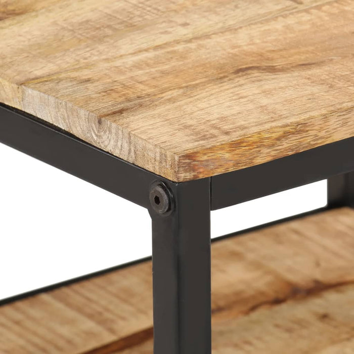 Tavolino da Salotto 55x55x45 cm Legno Massello di Mango Grezzo 374068
