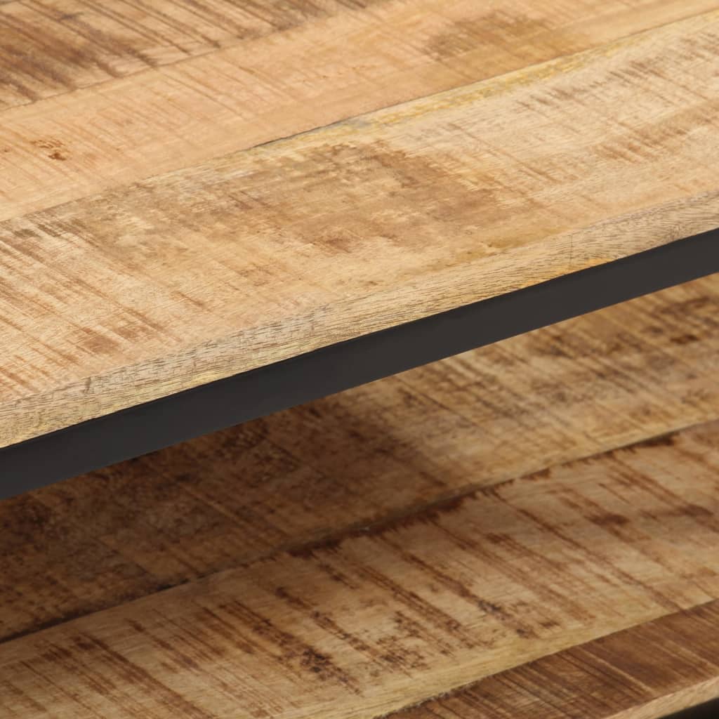 vidaXL Tavolino 100x50x35 cm in Legno Massello di Mango Grezzo