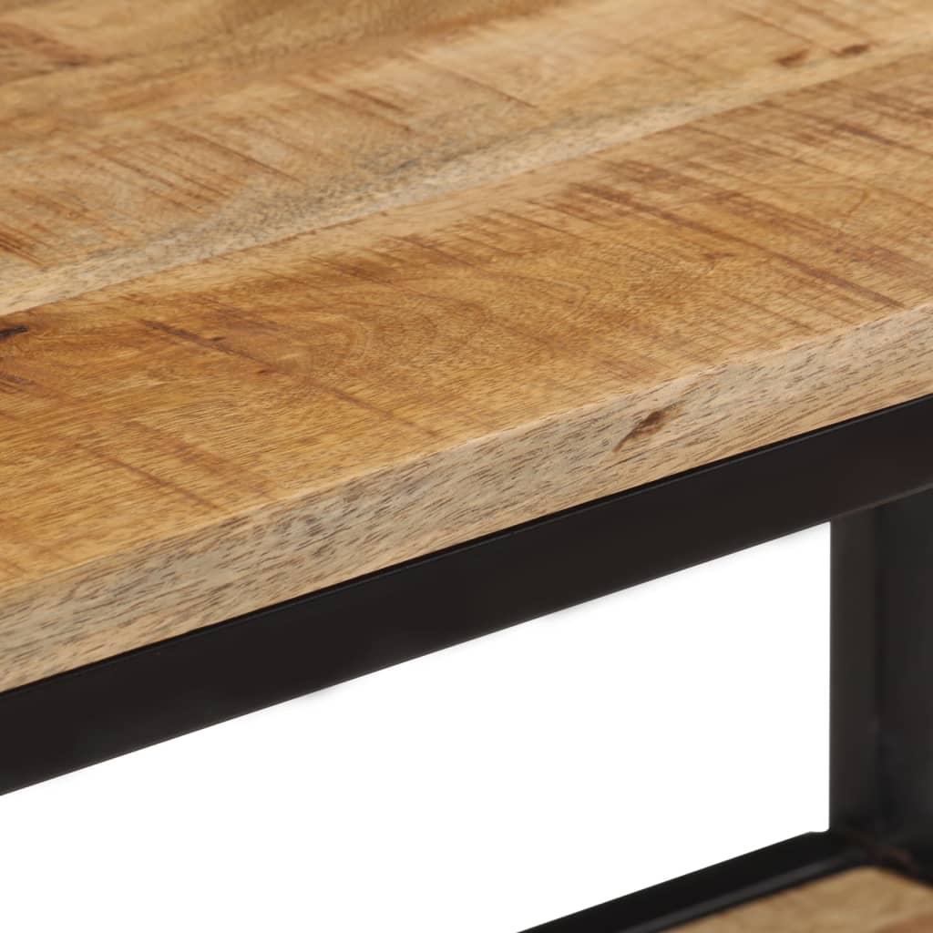 Tavolo Consolle 70x35x70 cm in Legno Massello di Mango Grezzo 374072