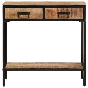 vidaXL Tavolo Consolle 70x35x70 cm in Legno Massello di Mango Grezzo
