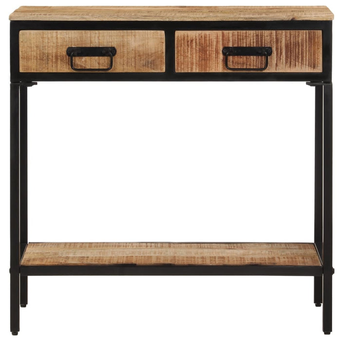 vidaXL Tavolo Consolle 70x35x70 cm in Legno Massello di Mango Grezzo
