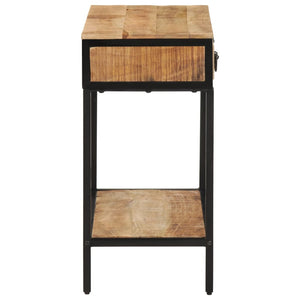 vidaXL Tavolo Consolle 70x35x70 cm in Legno Massello di Mango Grezzo