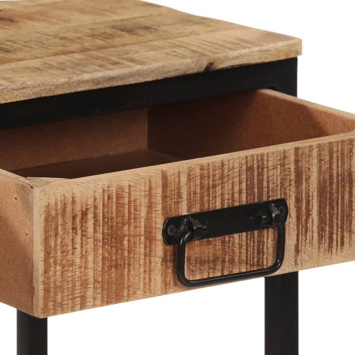 vidaXL Tavolo Consolle 70x35x70 cm in Legno Massello di Mango Grezzo