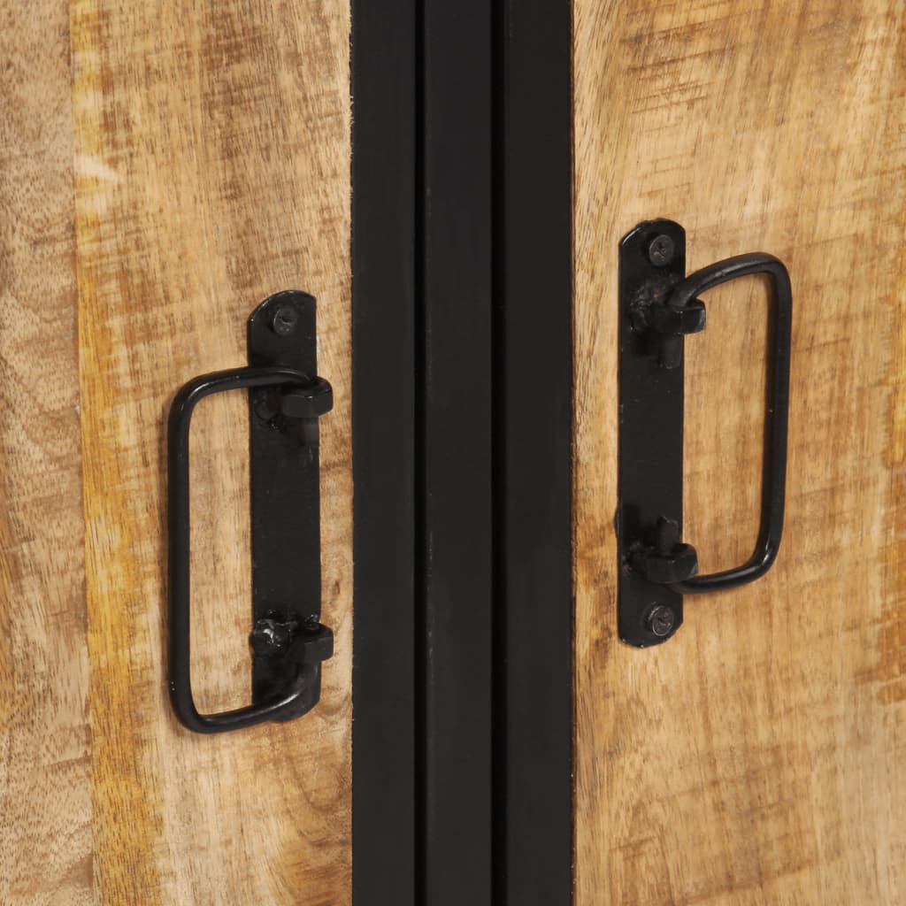 vidaXL Credenza 105x35x70 cm in Legno Massello di Mango Grezzo