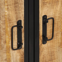 vidaXL Credenza 105x35x70 cm in Legno Massello di Mango Grezzo