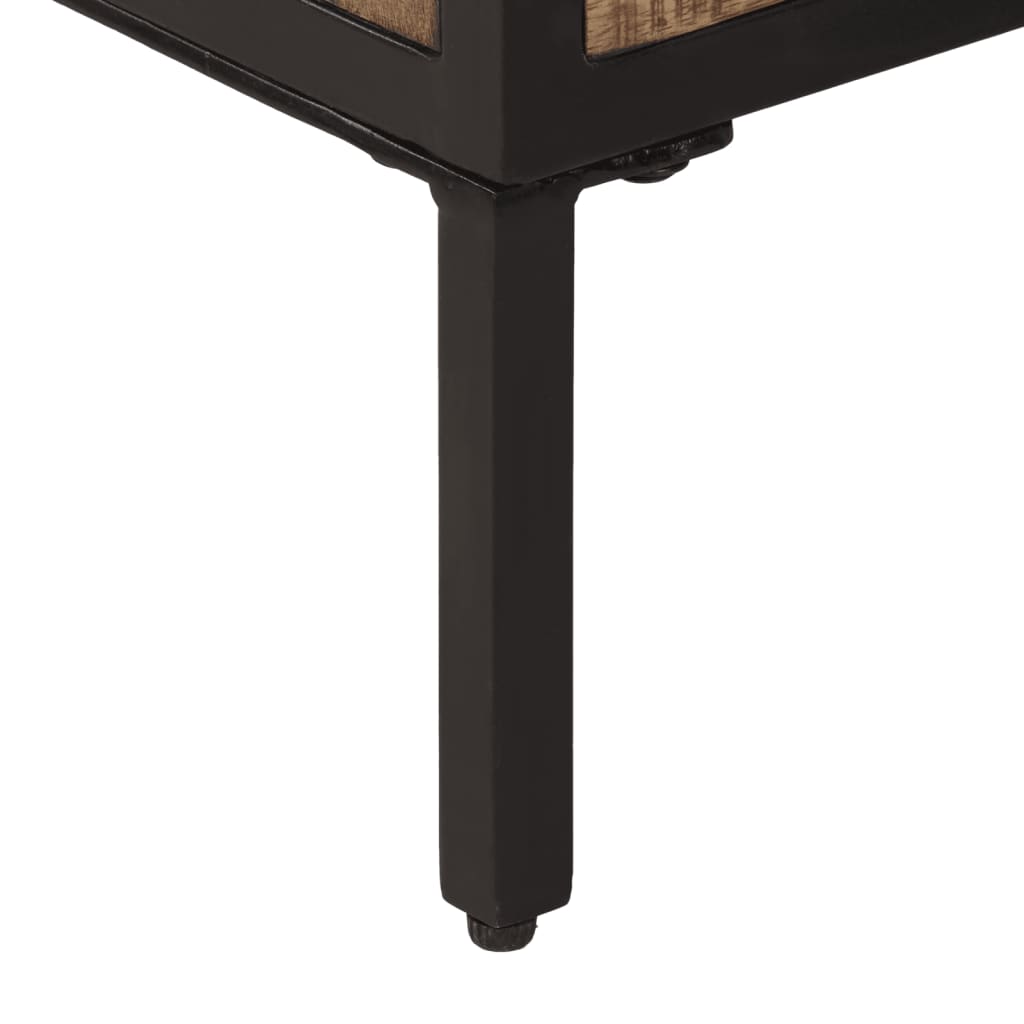 vidaXL Credenza 70x35x70 cm in Legno Massello di Mango Grezzo