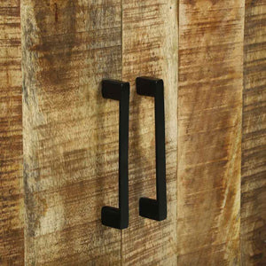 Credenza  70x35x70 cm in legno massello grezzo di mango 374098