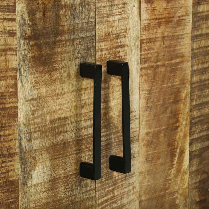 Credenza  70x35x70 cm in legno massello grezzo di mango 374098