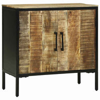Credenza  70x35x70 cm in legno massello grezzo di mango 374098