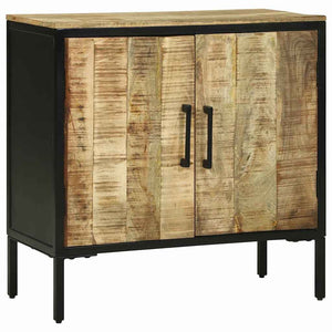 Credenza  70x35x70 cm in legno massello grezzo di mango 374098