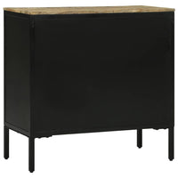 Credenza  70x35x70 cm in legno massello grezzo di mango 374098