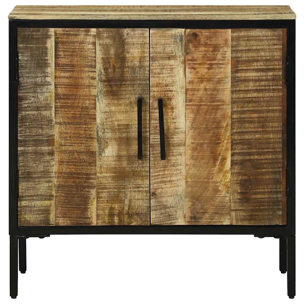 Credenza  70x35x70 cm in legno massello grezzo di mango 374098