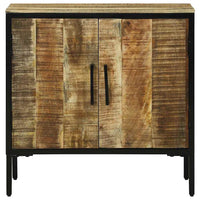 Credenza  70x35x70 cm in legno massello grezzo di mango 374098