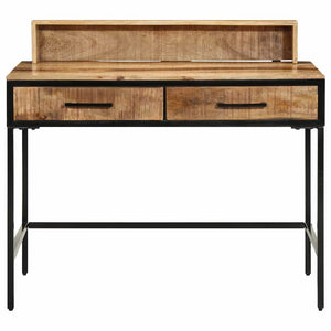 Tavolino Consolle 100x55x75 cm Legno Massiccio Grezzo Mango 374103