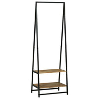 Stendibiancheria Nero 60 x 45 x 180 cm Legno massello di acacia 374114