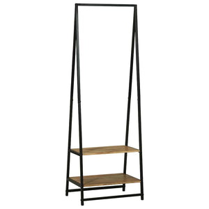 Stendibiancheria Nero 60 x 45 x 180 cm Legno massello di acacia 374114